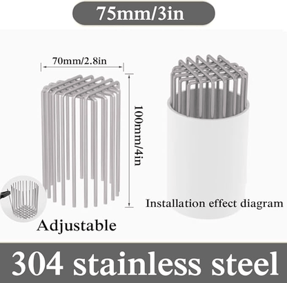 🛠️Esquirla Round Roof & Floor Drain Cover – Stainless Steel, Anti-Clog, Weatherproof
