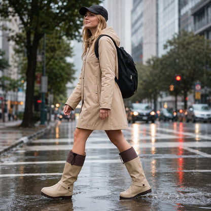 🔥🎁High‑Tube Foldable Waterproof Shoe Covers   Non‑Slip Dual‑Lock Rain Foot Protection for Daily Outdoor Commuting & Wet‑Weather Travel