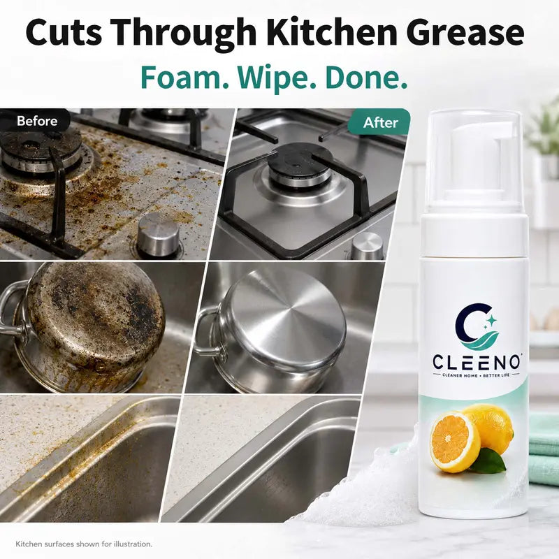 🫧 CLEENO Heavy-Duty Cleaning Foam ✨ Multi-Purpose Kitchen Grease Remover