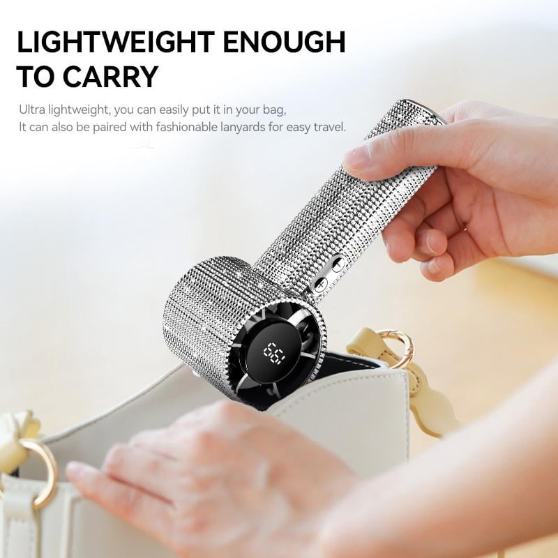 Full Diamond Luxury Craftsmanship Portable Handheld Turbo Fan