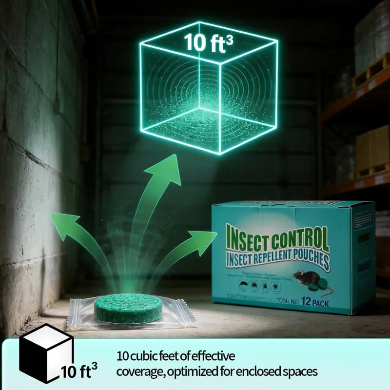12 Pack Natural Fishing Gear Storage Protector – Rodent & Insect Repellent Tablets for Tackle Boxes, Boats, Garages & Camping Gear