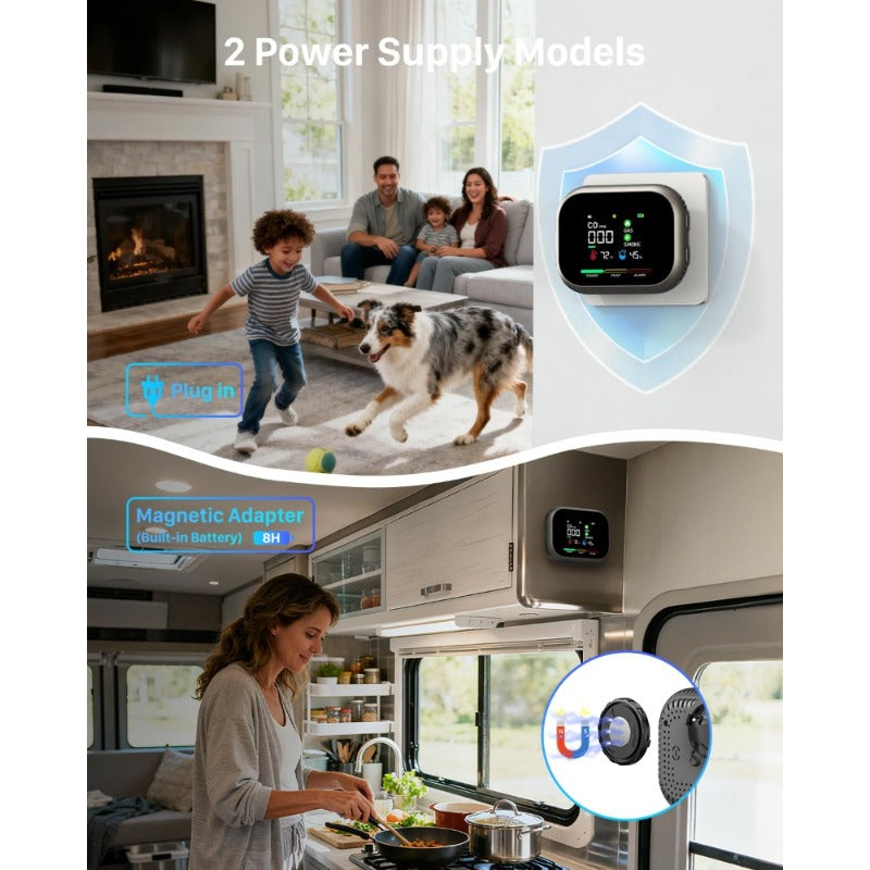 🔥6-in-1 Battery Rotable Air Safety Monitor