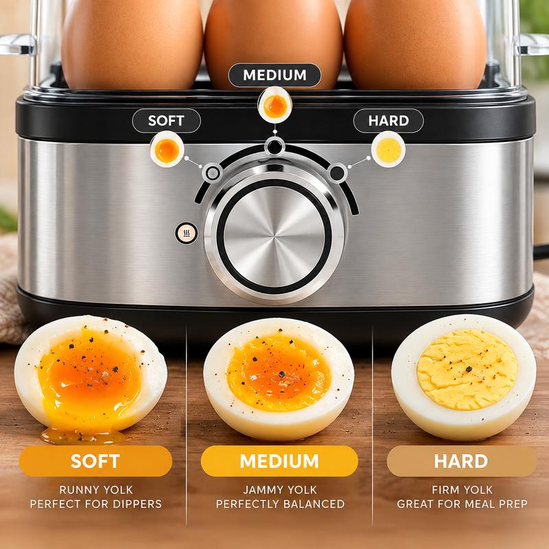 Steam Eggs & Dumplings Instantly! Compact Multifunctional Egg Steamer