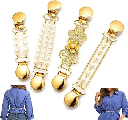 📿Women’s Pearl Chain Collar Clip💎