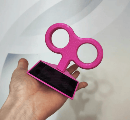 Solar-Powered Spinning Wind-Up Key Car Roof Decoration