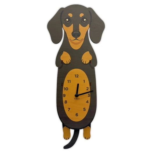 Swing Tail Dachshund Wooden Wall Clock 🐶