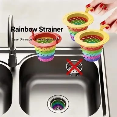 🌈Rainbow Expandable Sink Strainer Basket