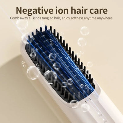 📍USB Cordless Negative Ion Hair Straightening Comb
