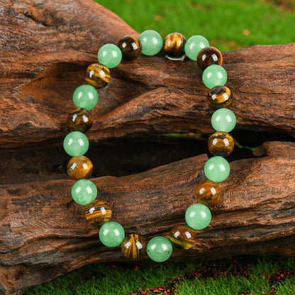 ✨ Money Attraction Bracelet with Green Aventurine & Tiger Eye beaded jewelry protection bracelet encouragement gift fashion artificial bracelet