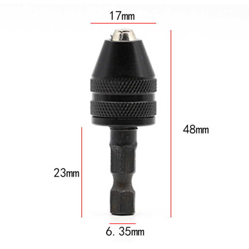 3-jaw chuck for electric screwdrivers and drills – keyless, quick-change & compatible with round and hexagonal shanks – perfect for hobby, renovation and precision work 🛠️✨