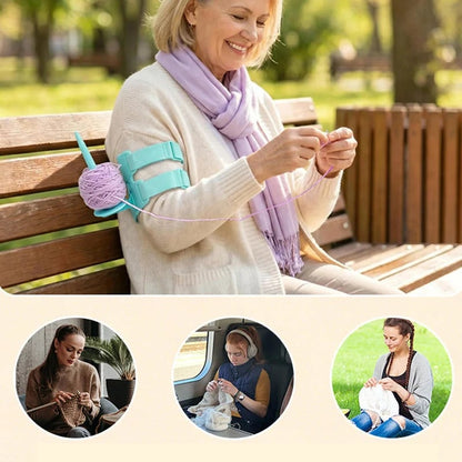 ⏰Wearable Arm Yarn Holder with Adjustable Dual Straps