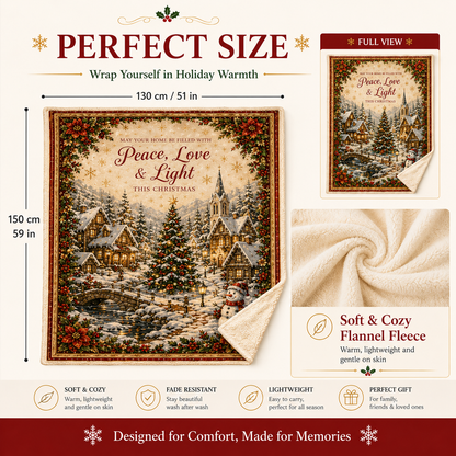 ✨ Christmas Cozy Nights Blanket – Warm Holiday Fleece Throw