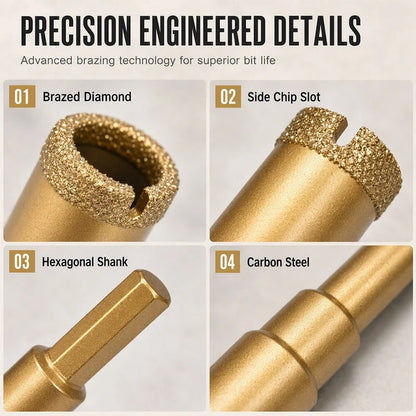 ⏰12-Piece Dry Diamond Tile Hole Saw Kit (6-35mm)