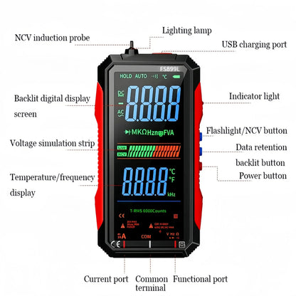 🔥Fully Automatic True RMS (TRMS) 6000 Count Digital Voltmeter