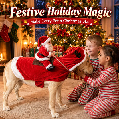 Santa Rider Pet Christmas Costume