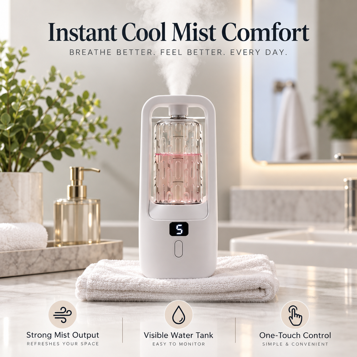 ✨ Automatic Aroma Mist Diffuser – One-Touch Compact Scent Diffuser for Everyday Spaces