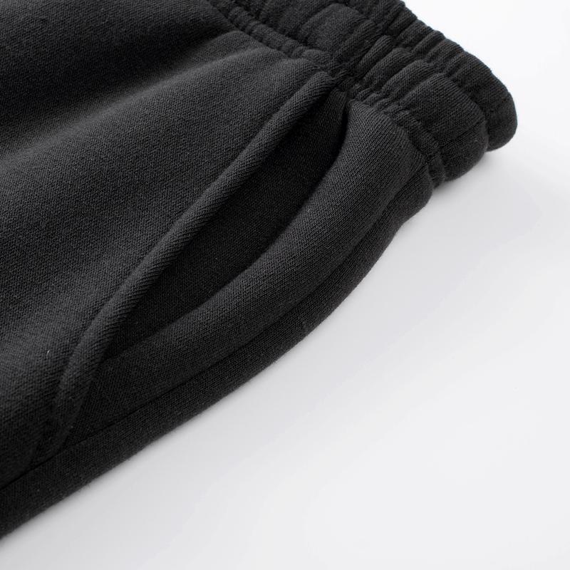 Purebeat Women's 2-Pack Fleece Elastic-Waistband Baggy Sweatpants - Wide-Leg Casual Chic Comfy Pants with Side Pockets, Solid Color Clothes, Elastic Drawcord, Machine-Washable Non-Sheer Fabric