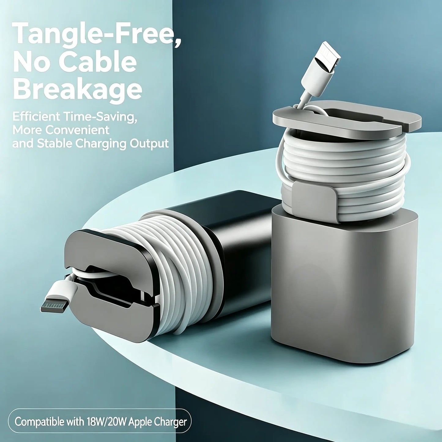 💥Buy 1 get 1 free 🔥2-in-1 Silicone Charger Protector with Cord Wrap for 18W/20W Adapters ✅