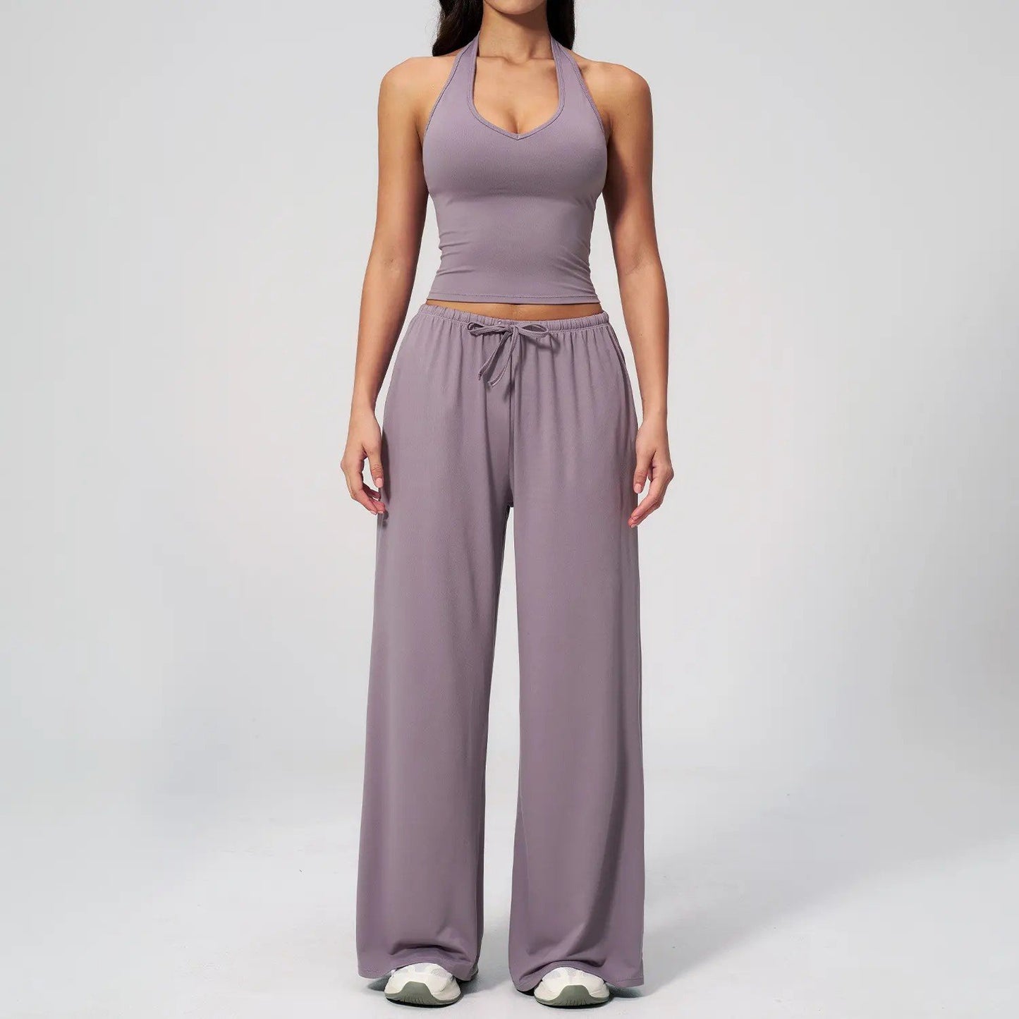 ⚡Hot Sales 49% OFF🔥Women's 2-Piece Athleisure Outfits - Polyester-Silk Fitted Summervibe Sweatsuit