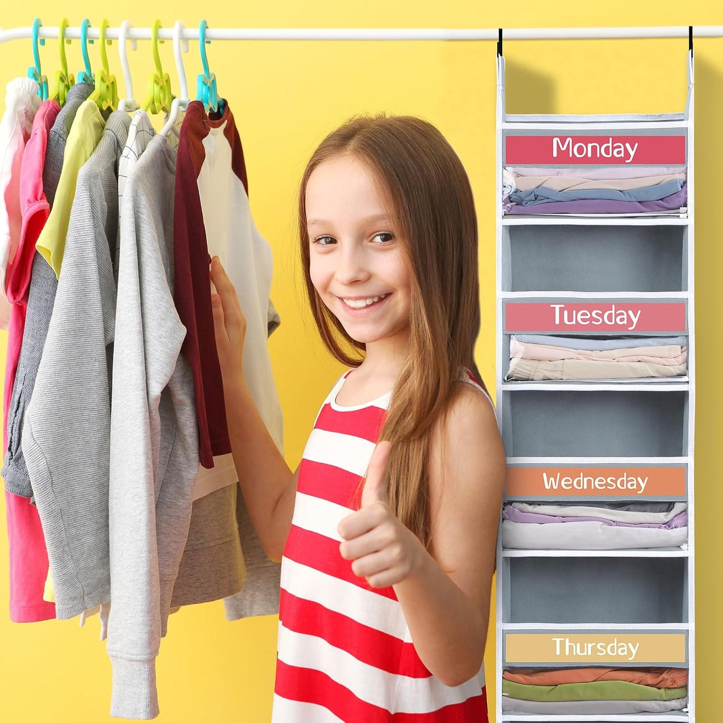 Weekly School Clothes Organizer Days of Week Clothing Organization