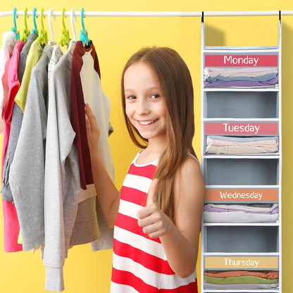 Weekly School Clothes Organizer Days of Week Clothing Organization