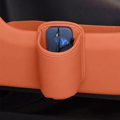 Leather Car Door Cup Holder – Wide‐mouth opening, easy reach for drinks & phone. Clip‐on secure fit. PU leather, tough & stylish. 🛡️✨