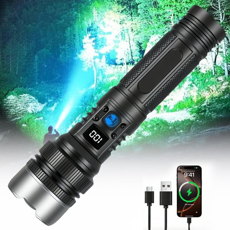 🔥2-in-1 Strong Flashlight --Digital Display Of Power🔦