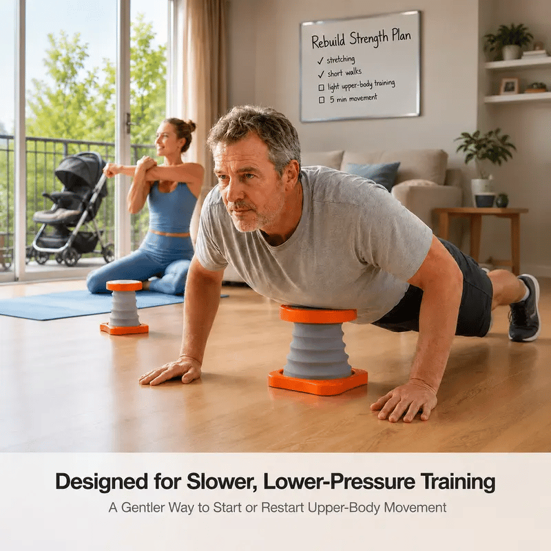 💪 SPRING‑LOADED PUSH‑UP BOOST TRAINER | HOME GYM FOR BEGINNERS