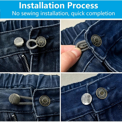 👖 8-Piece Metal Button Extenders for Jeans & Pants