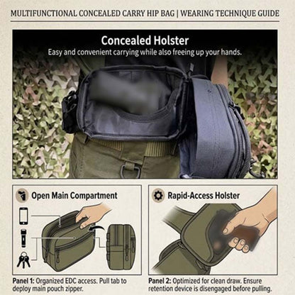 ⚡Hot Sales 49% OFF🔥Multifunctional Concealed Carry Hip Bag with Rapid-Access Holster