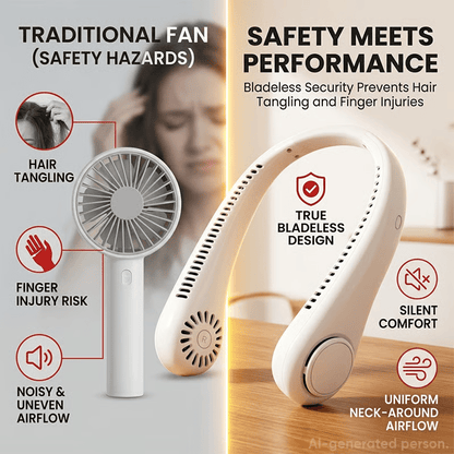 🍃360° Portable Bladeless Neck Fan