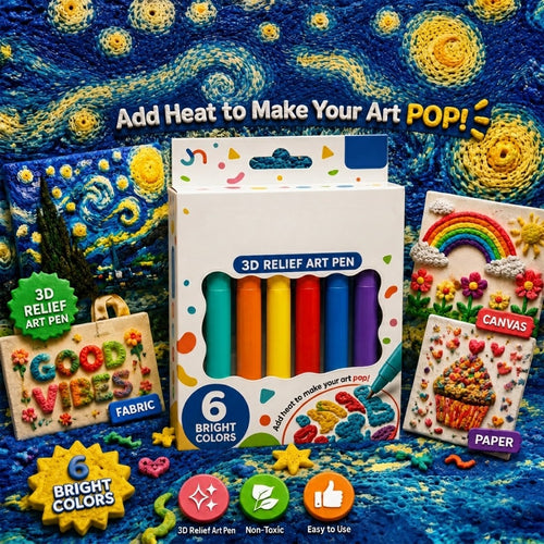 3D Relief Art Pen – Turn Flat Drawings Into Touchable 3D Art🪄