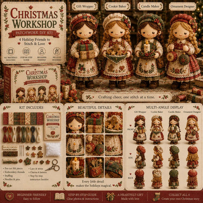 🎁 Last Day 49% OFF 🧵 Tiny Worlds Patchwork DIY Kit Series – Create Your Own Mini Handmade Scene