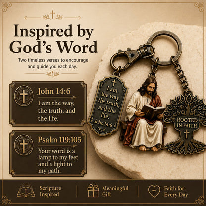 🎉Jesus Reading Keychain