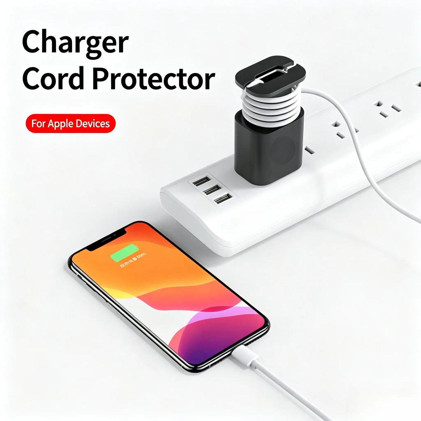 💥Buy 1 get 1 free 🔥2-in-1 Silicone Charger Protector with Cord Wrap for 18W/20W Adapters ✅