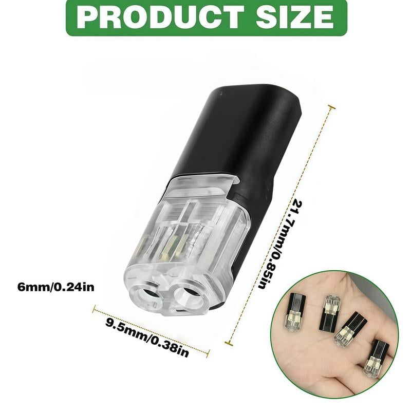 🔌Solderless Wire Connector – Compact Plug for LED Strips & 18–22 AWG Cables