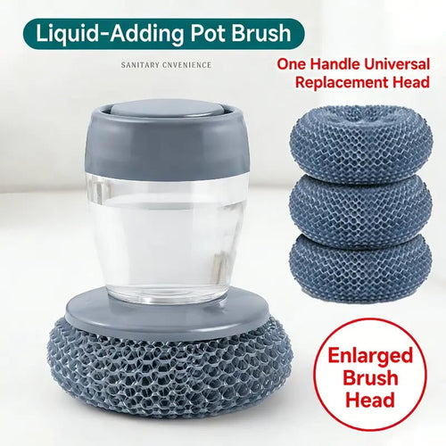 🧽 Comfort Grip Soap Dispensing Kitchen Scrub