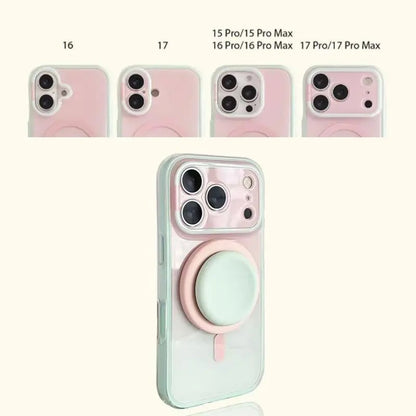 Magnetic Gradient Phone Case with Liquid Stand for iPhone