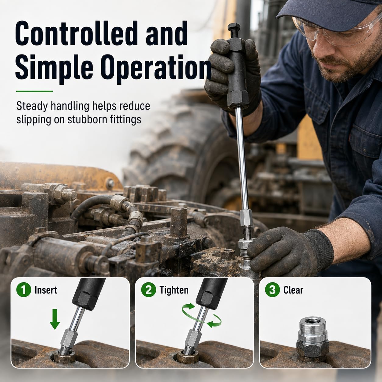 🔧 Heavy‑Duty Grease Fitting Cleaner Tool With M6 & M8 Adapters