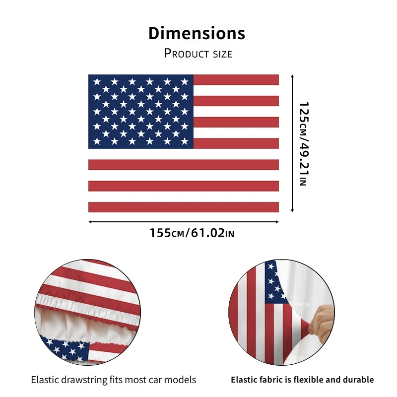 🌟🎉US Independence Day Car Hood Cover