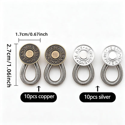 👖 8-Piece Metal Button Extenders for Jeans & Pants