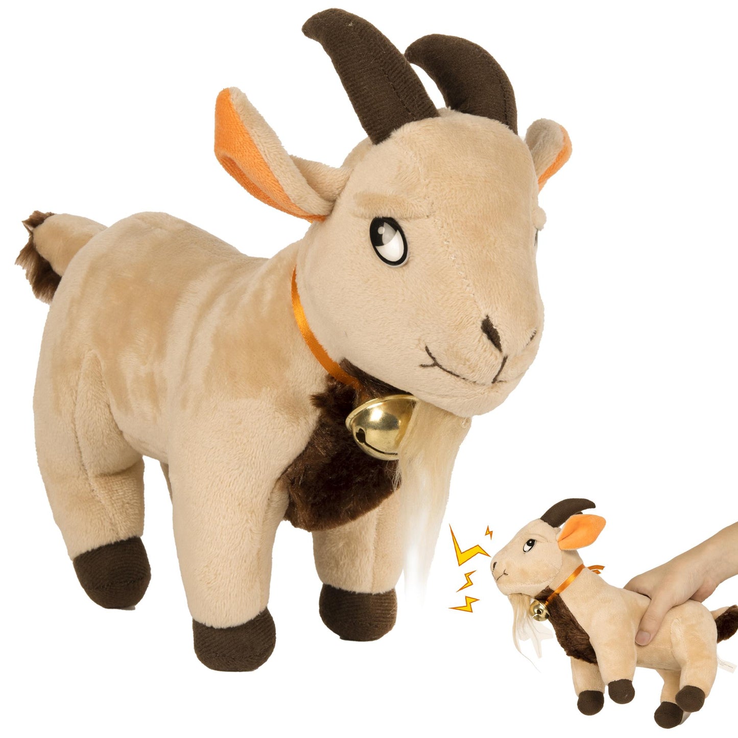 🐐 Screaming Goat Plush Toy – Funny Scream Desk Toy & Hilarious Gag Gift