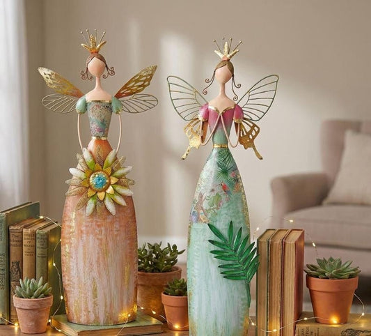 🧚Whimsical Fairy Garden Metal Statues | Enchanted Angel Decor ✨