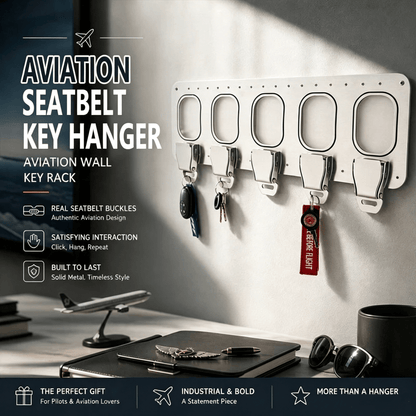 ✈️ Handcrafted Aviation Seatbelt Key Holder