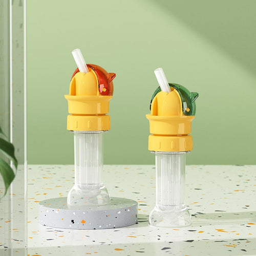 Kids Water Bottle Spout Conversion Cap with Straw | Universal Fit for Juice & Water Bottles | Spill-Proof Flip Top Cover for Toddlers & Children
