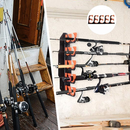 Wall & Ceiling Mounted Fishing Rod Rack – Space-Saving Storage for Rods & Combos 🎣🔩