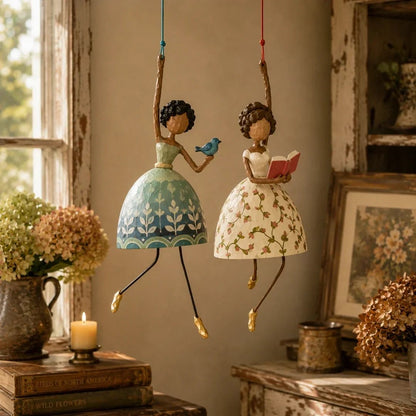 💃🌸 Let Your Space Dance — Whimsical Dancing Lady Hanging Ornament (📦Buy 2 Free Shipping)