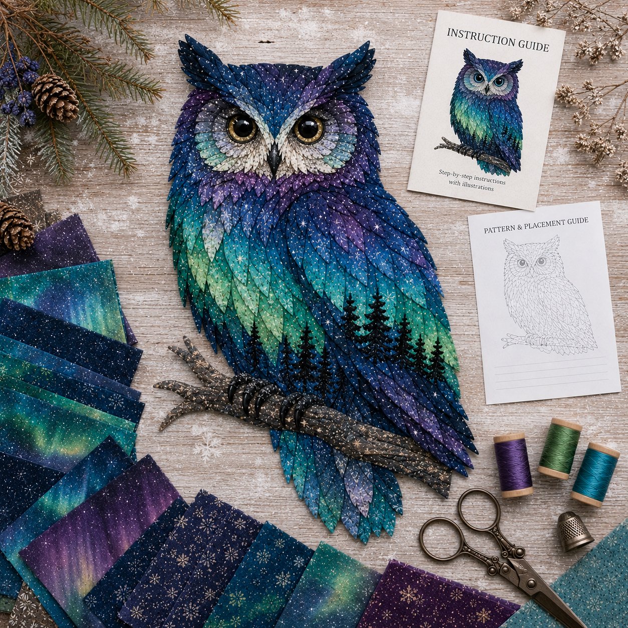 ⏳ Last Day 49% OFF – 🌌 Beginner-Friendly Northern Lights Wildlife DIY Patchwork Kit | Complete Kit with All Tools & Step-by-Step Guide Included 💕
