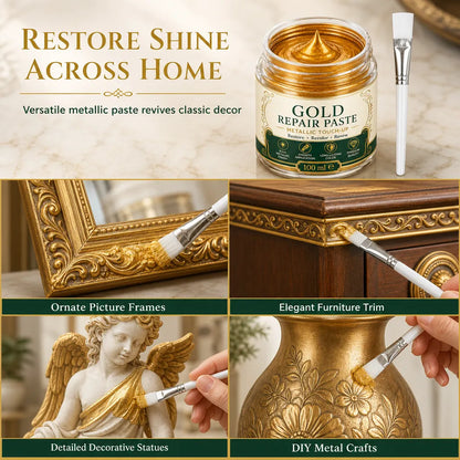 Restore Golden Shine Instantly! Metallic Gold Refinishing Repair Paste