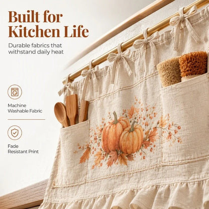 🎃Oven Skirt Curtain with Pockets🍄